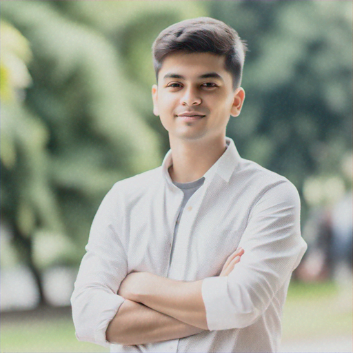 A man stood with his arms crossed looking at the camera