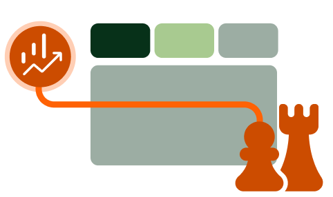 strategy shown by chess pieces linking to increased conversion