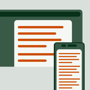 Digital document on desktop and mobile