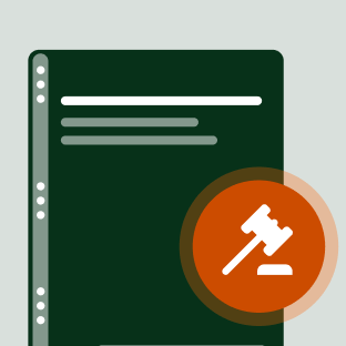 translated document with a gavel icon