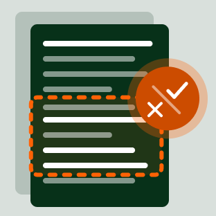 Document with copy being scanned and marked as good or needing updating