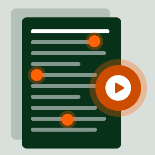 a document with audio transcipt
